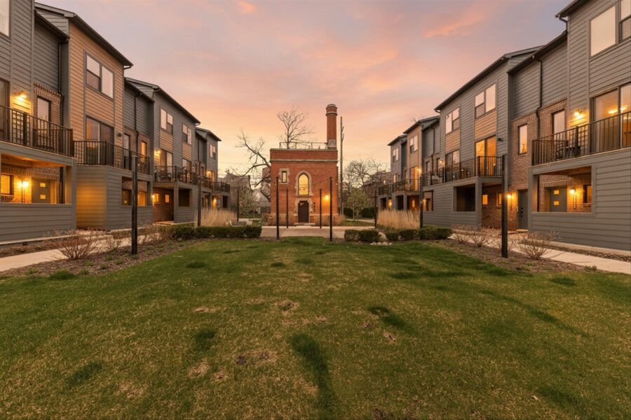 Exterior-Twilight-3622-Trumbull-Detroit-Leslie E Martin Realtor®