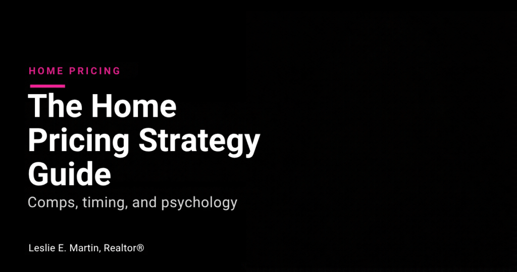 Leslie E. Martin, Realtor, explaining a home pricing strategy for Metro Detroit sellers.
