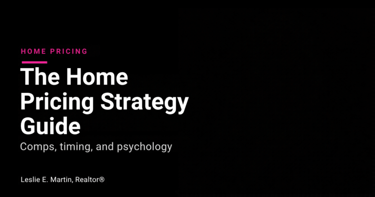 Leslie E. Martin, Realtor, explaining a home pricing strategy for Metro Detroit sellers.