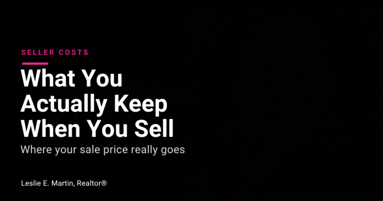 Leslie E. Martin, Realtor, explaining what you keep when you sell a house in Michigan